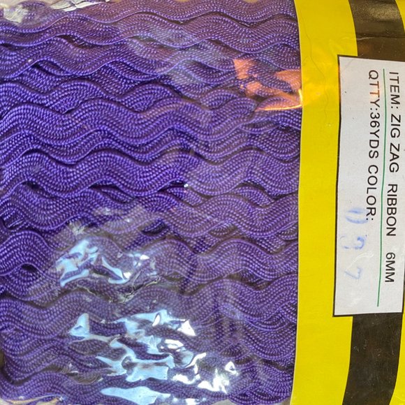 Purple 6mm Ric Rac Trim - Picture 2 of 2